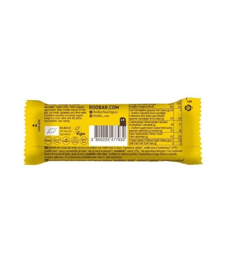Barrita de Maca y Arándanos – Roo’Bar 🫐