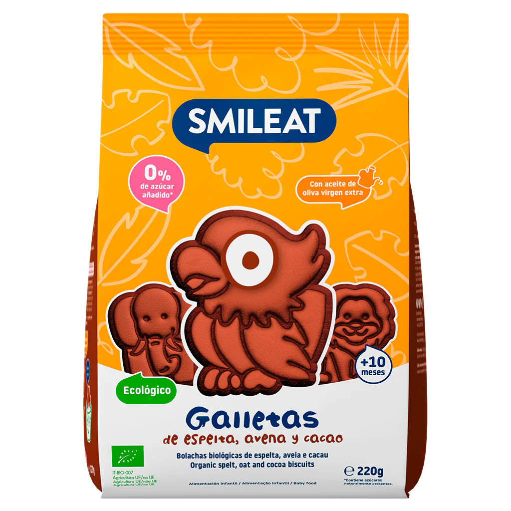 Galletas de Espelta, Avena y Cacao SMILEAT