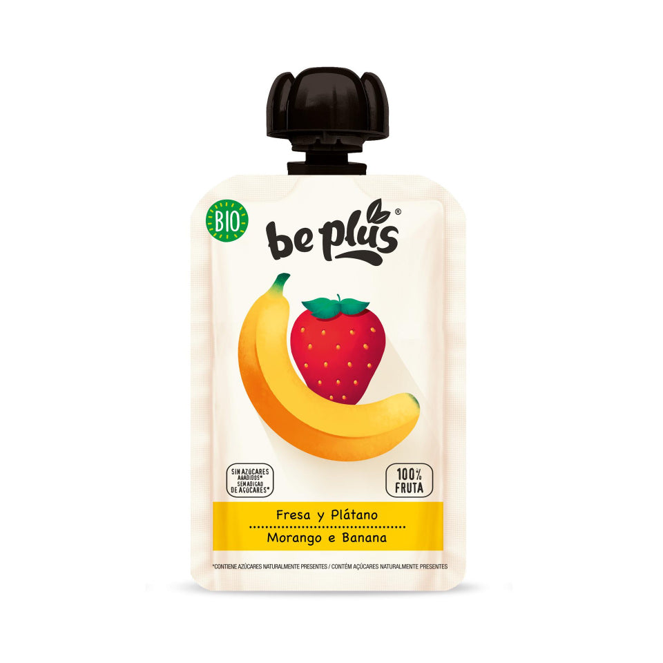 Pouch de Fresa y Plátano BIO – Be Plus
