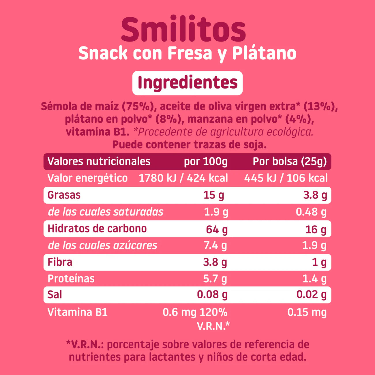 Smilitos de Fresa y Plátano SMILEAT